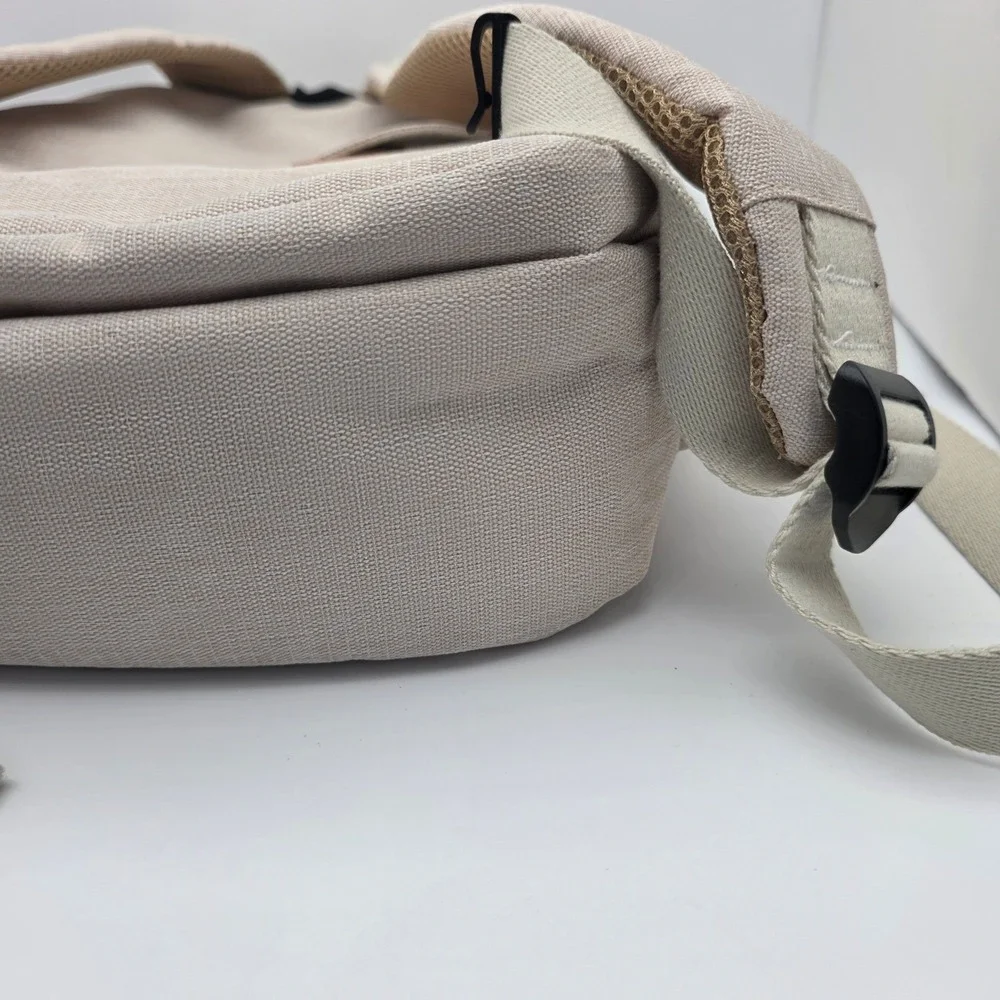 Nordace Siena Smart Backpack Beige ‎  Laptop Charging Travel Bag Luxury Neutral